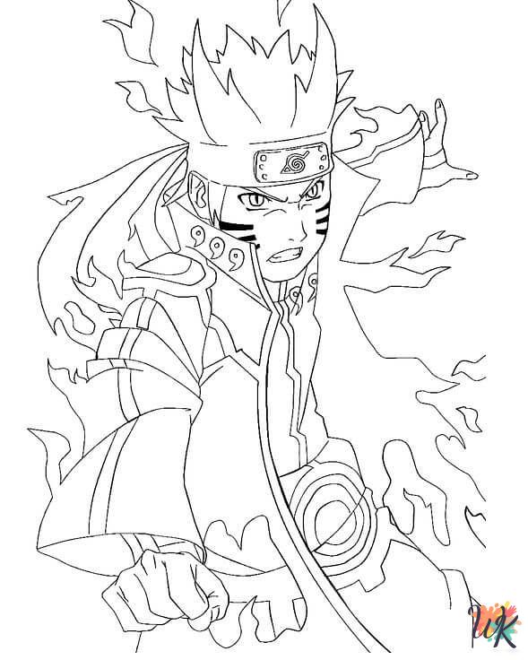 merry Naruto coloring pages