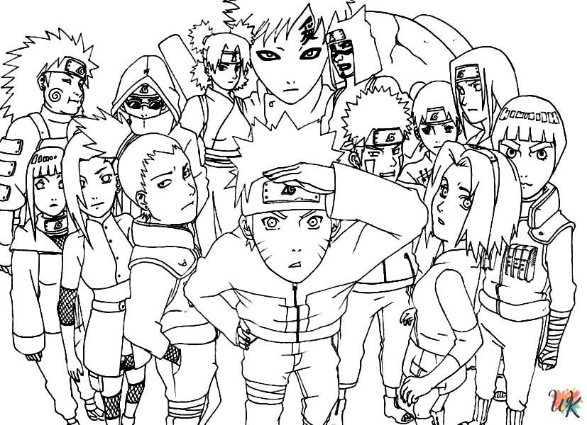 free adult Naruto coloring pages