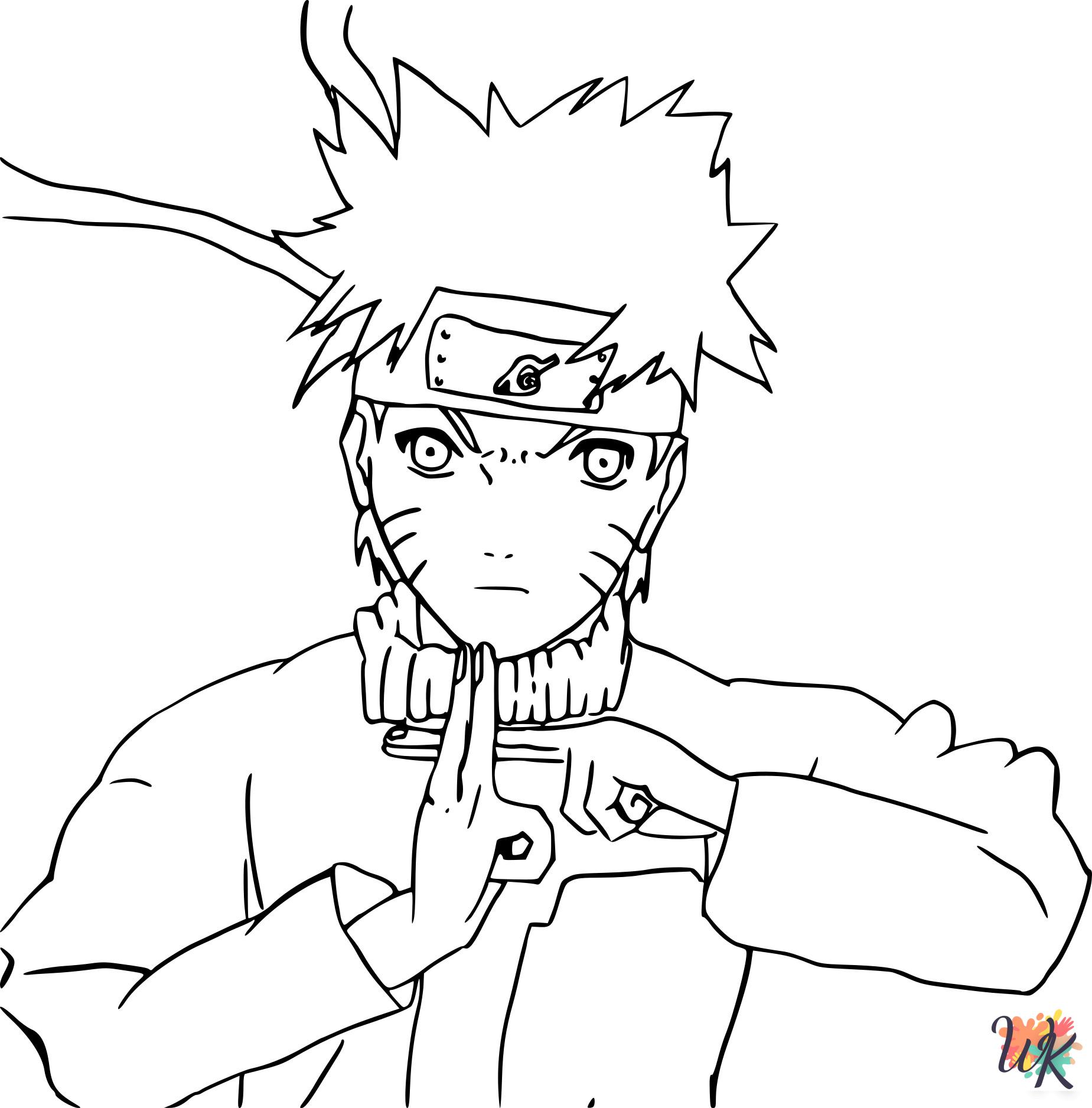coloring Naruto pages