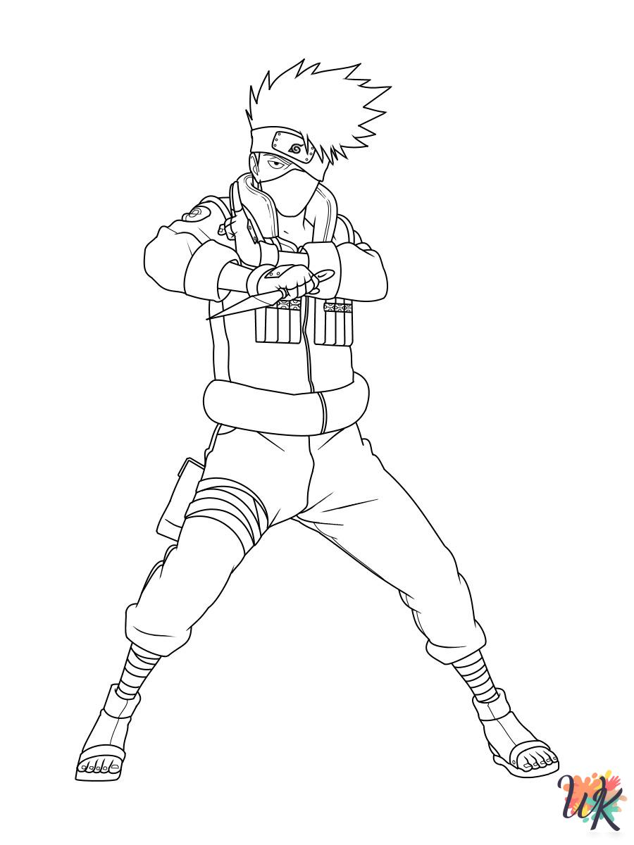 detailed Naruto coloring pages for adults