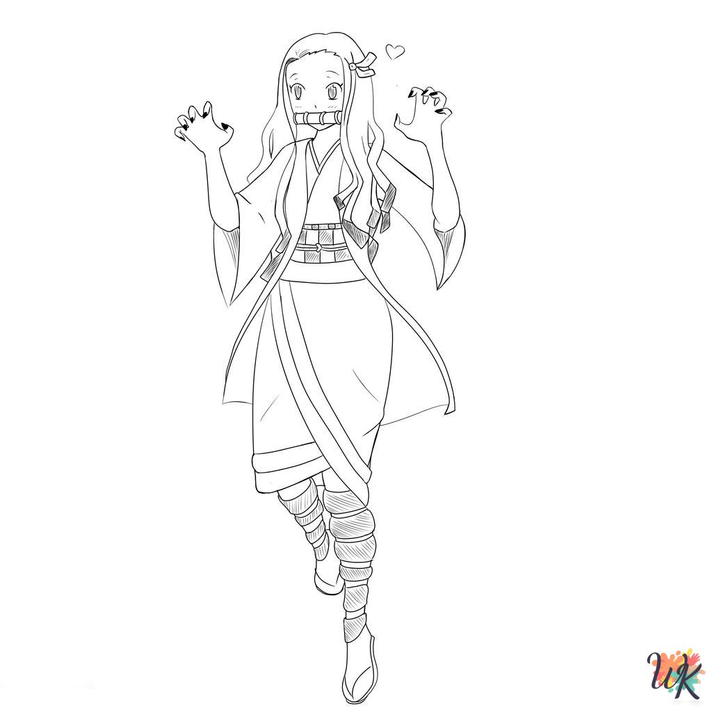 Nezuko coloring pages printable free