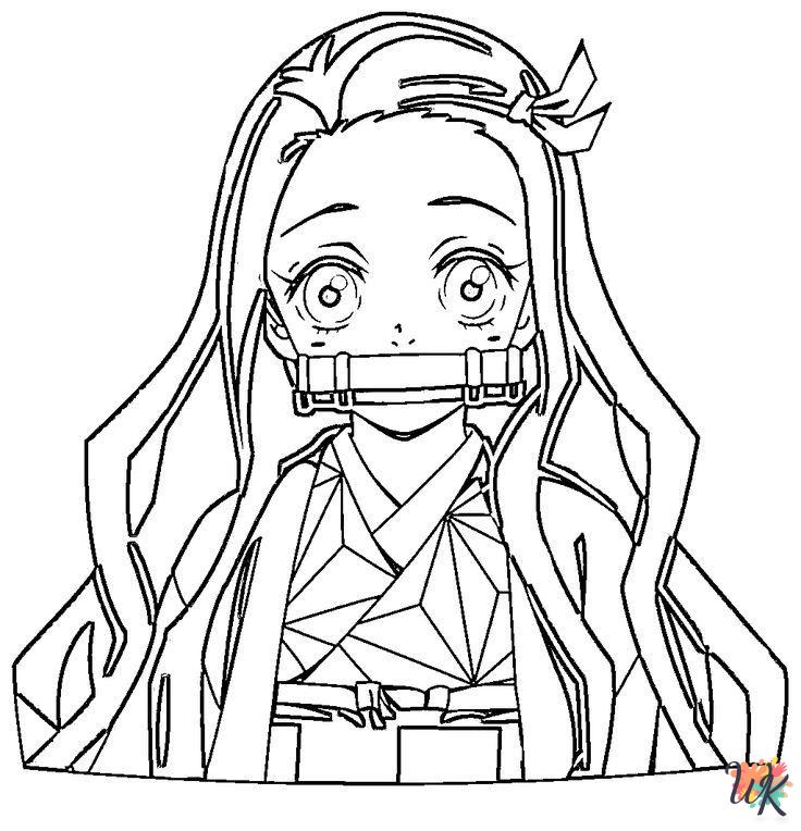 adult Nezuko coloring pages