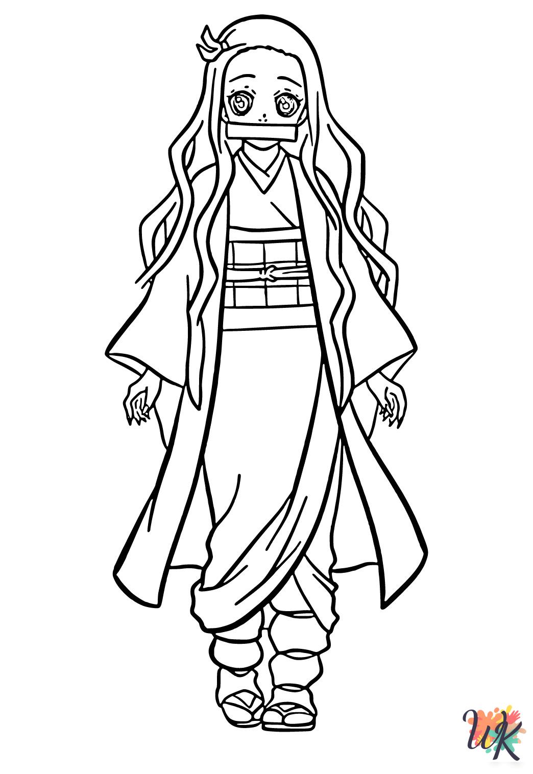 free adult Nezuko coloring pages