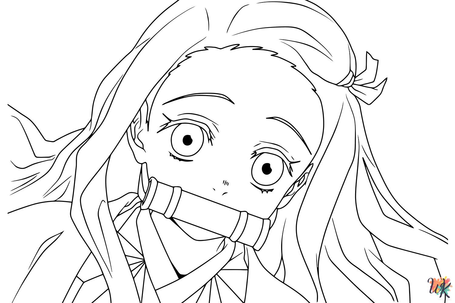 coloring Nezuko pages