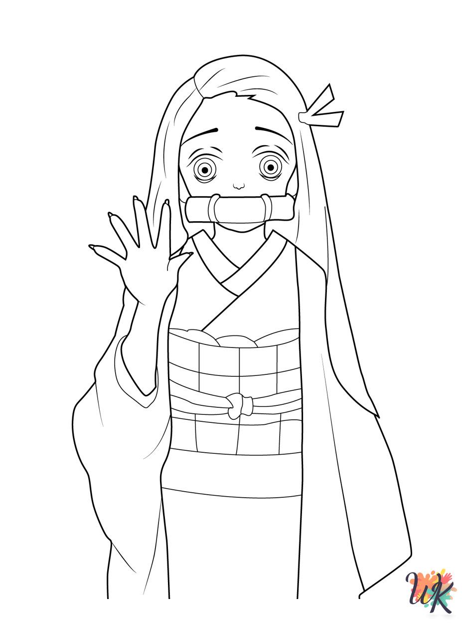 Nezuko free coloring pages