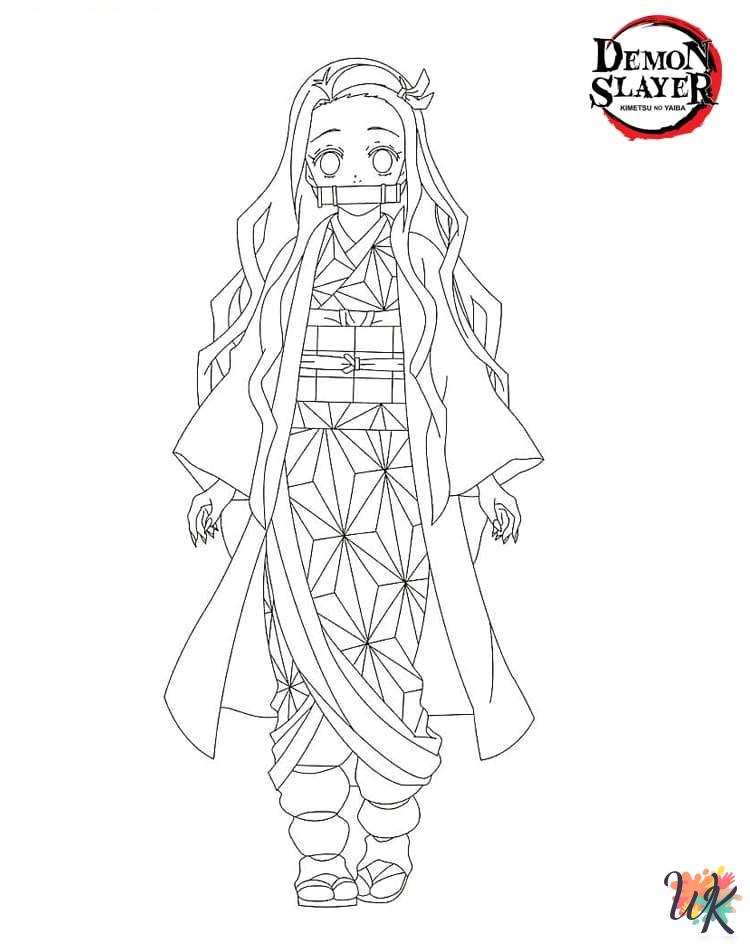 Nezuko coloring pages to print