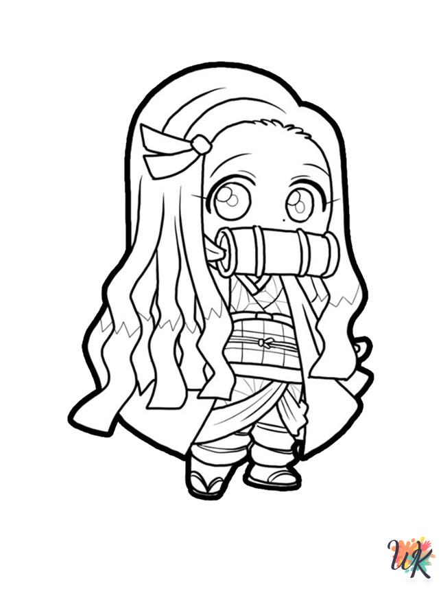 Nezuko free coloring pages