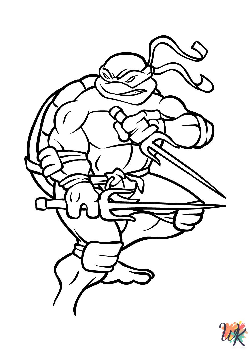 grinch cute Ninja Turtles coloring pages