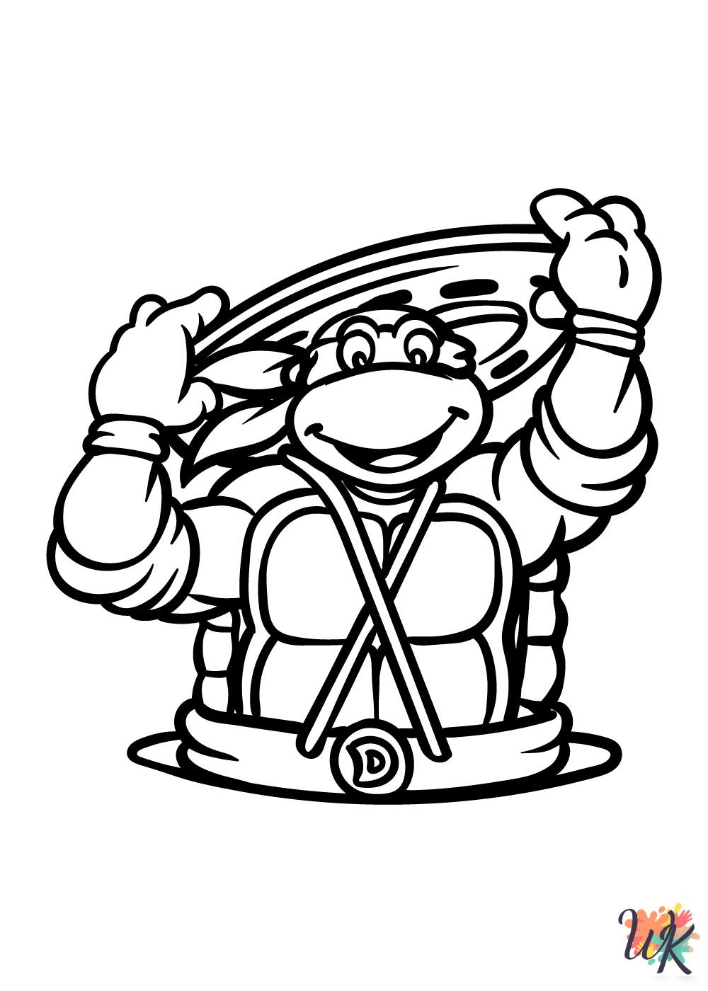 coloring pages for Ninja Turtles