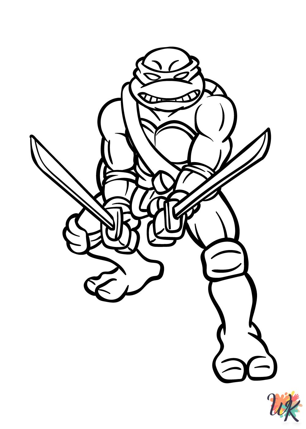 preschool Ninja Turtles coloring pages