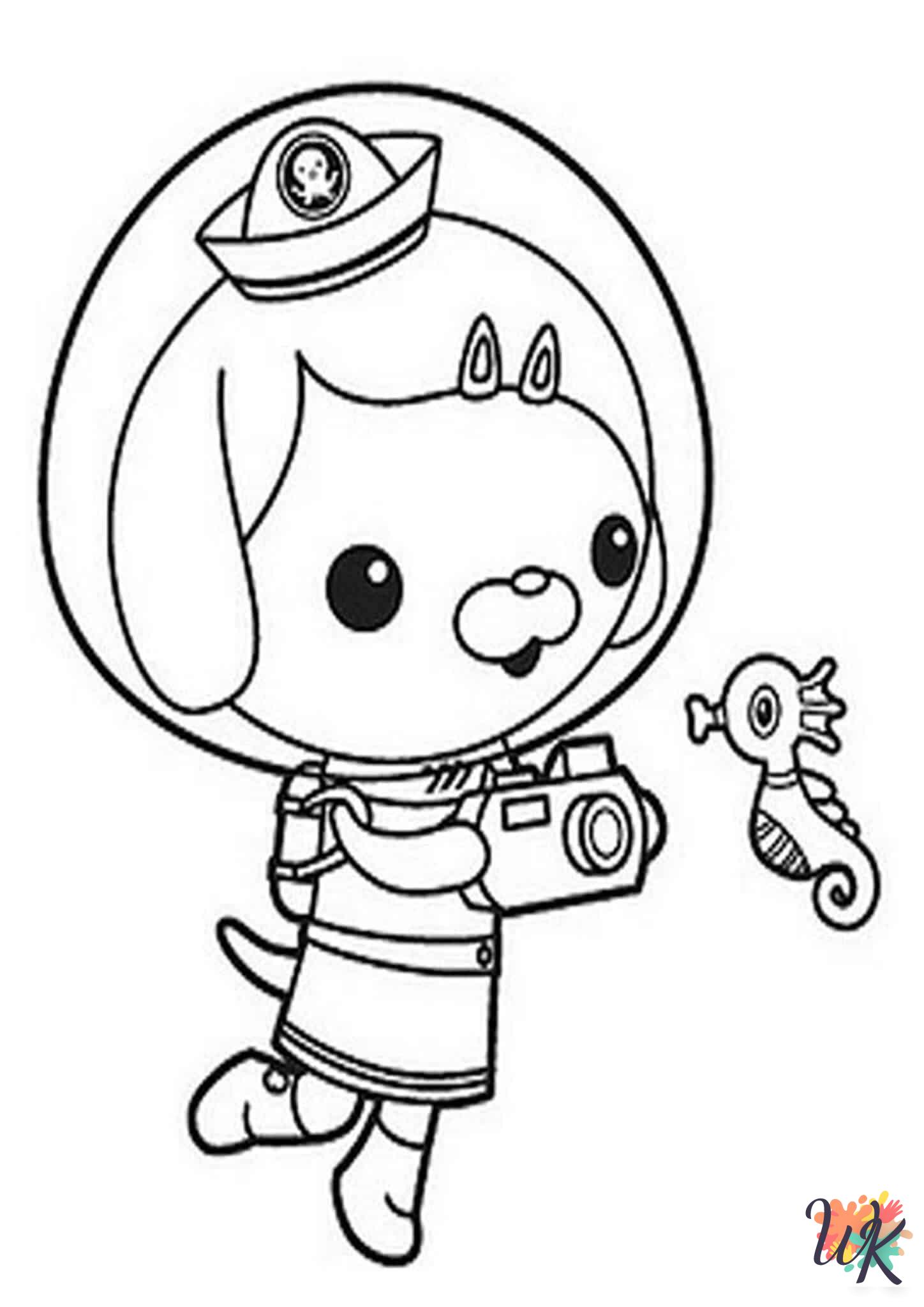 Octonauts cards coloring pages