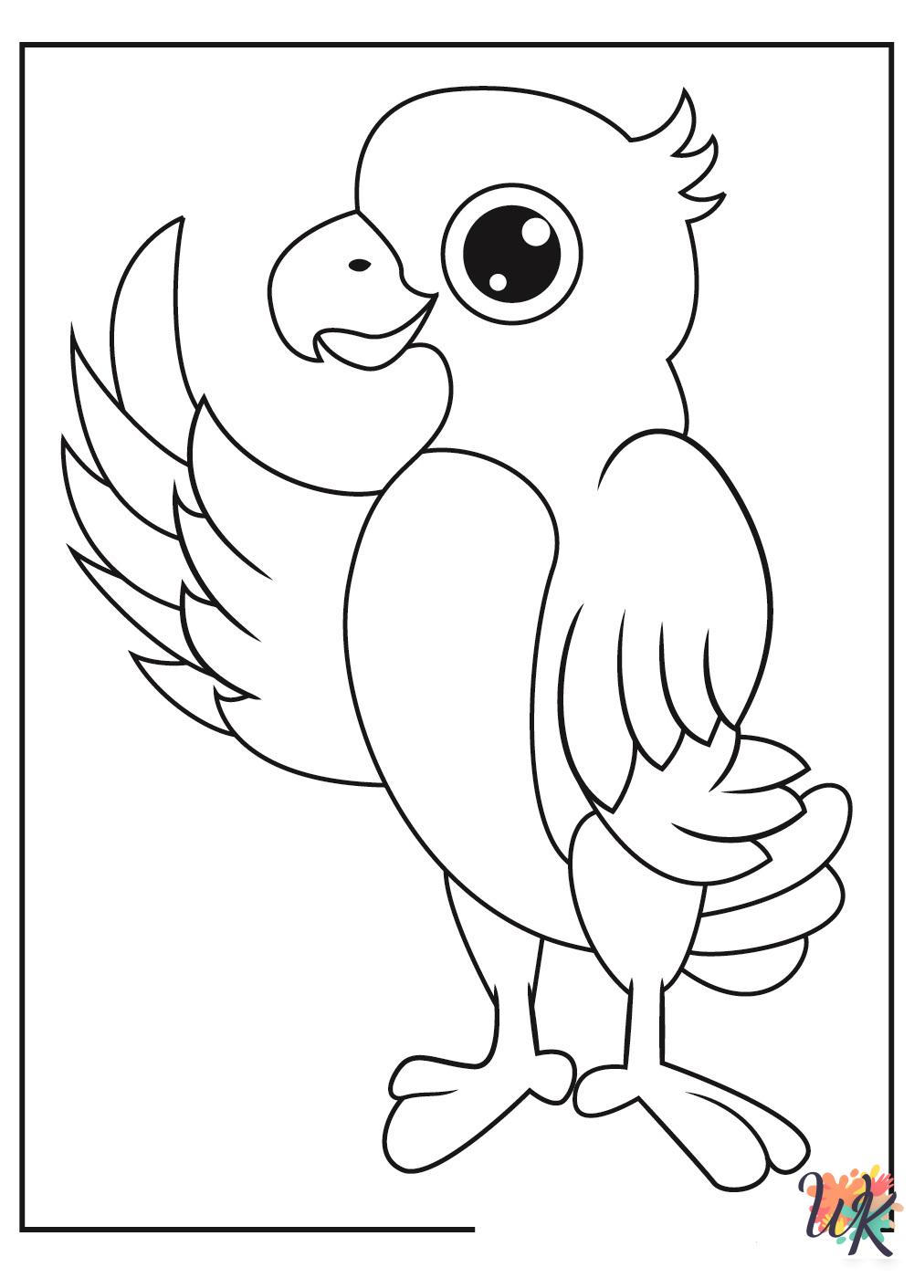 free Parrot coloring pages