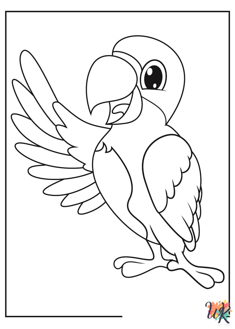 hard Parrot coloring pages