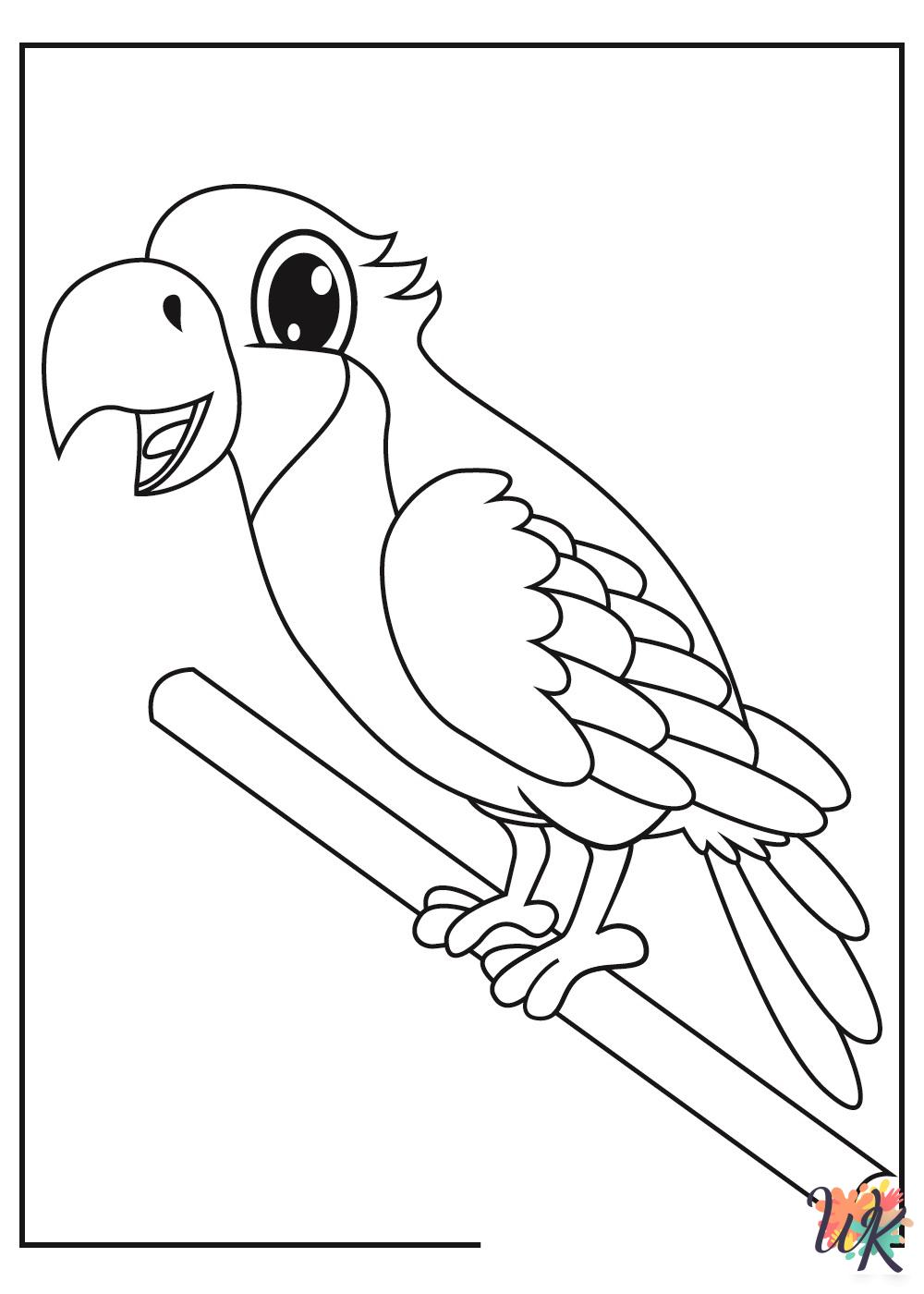 coloring Parrot pages