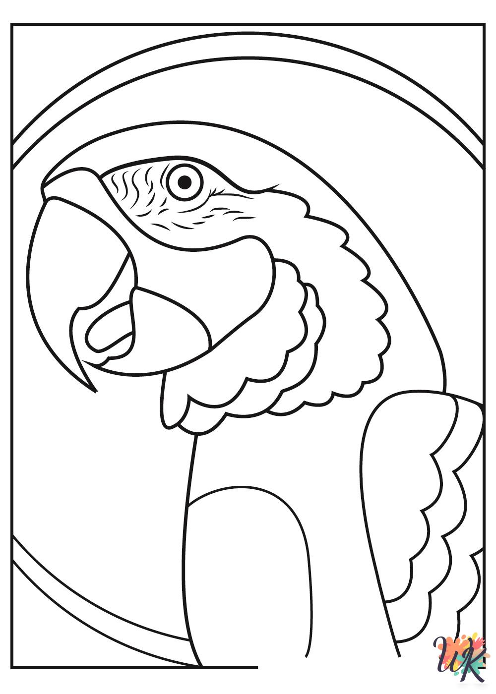 printable Parrot coloring pages