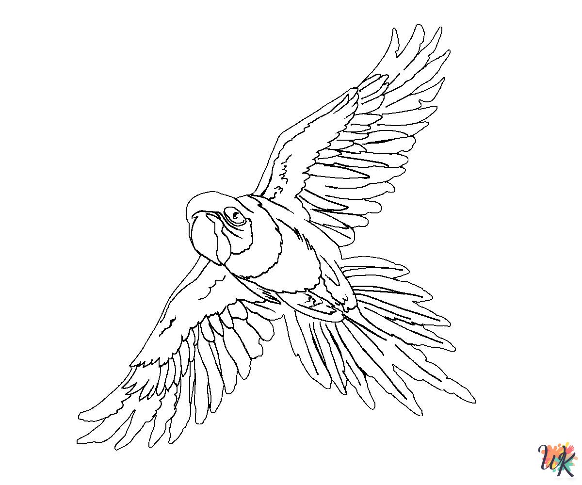 Parrot free coloring pages