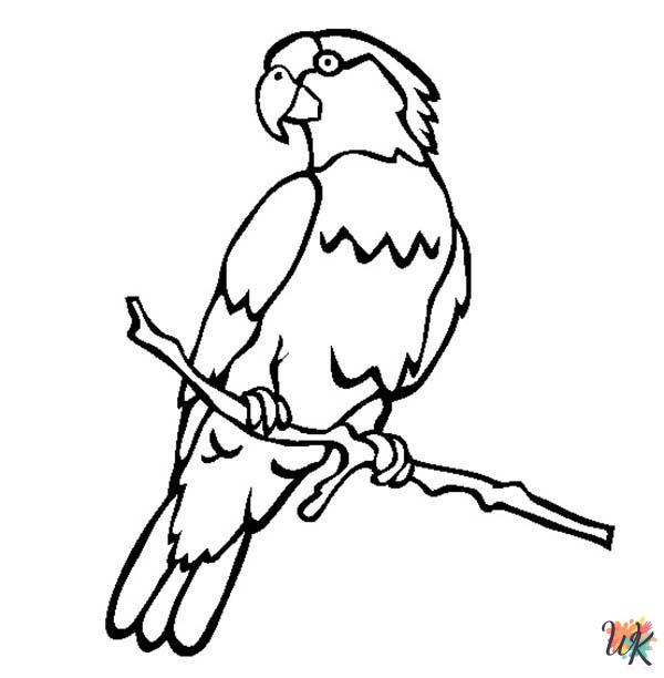 fun Parrot coloring pages