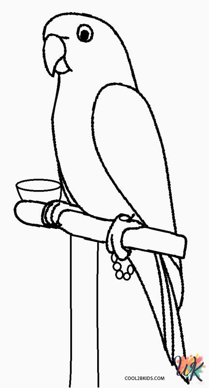 grinch cute Parrot coloring pages