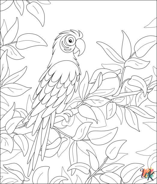 Parrot coloring pages to print