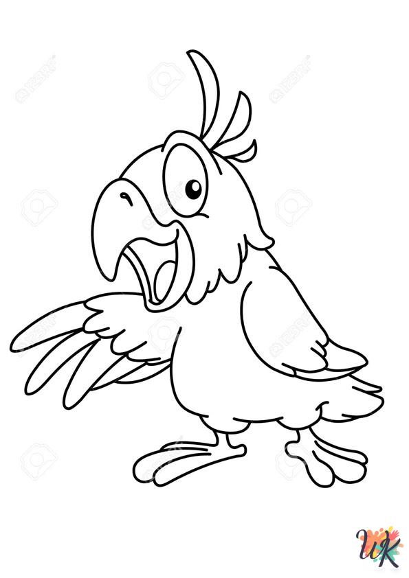 Parrot coloring pages free printable