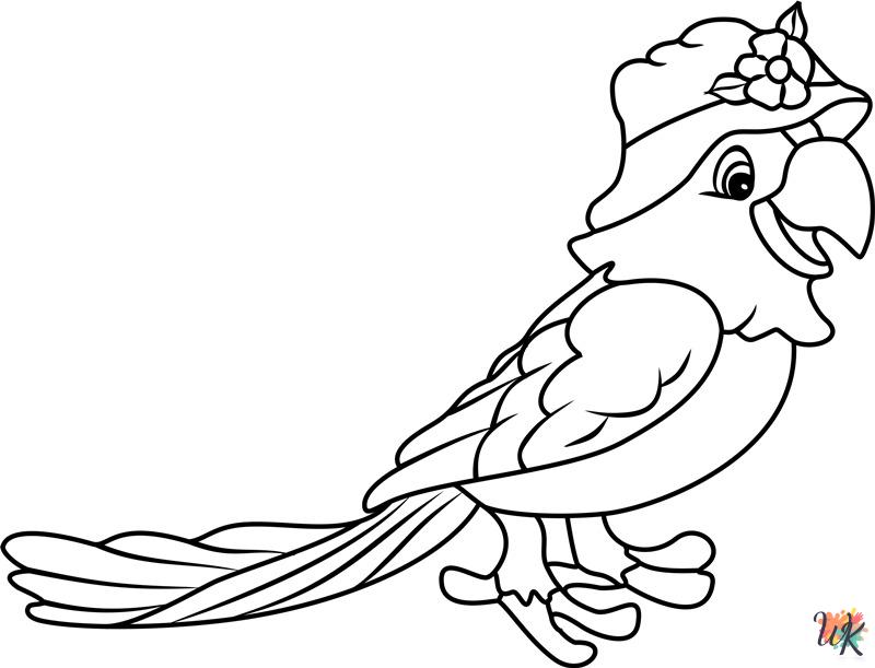 Parrot coloring pages printable free