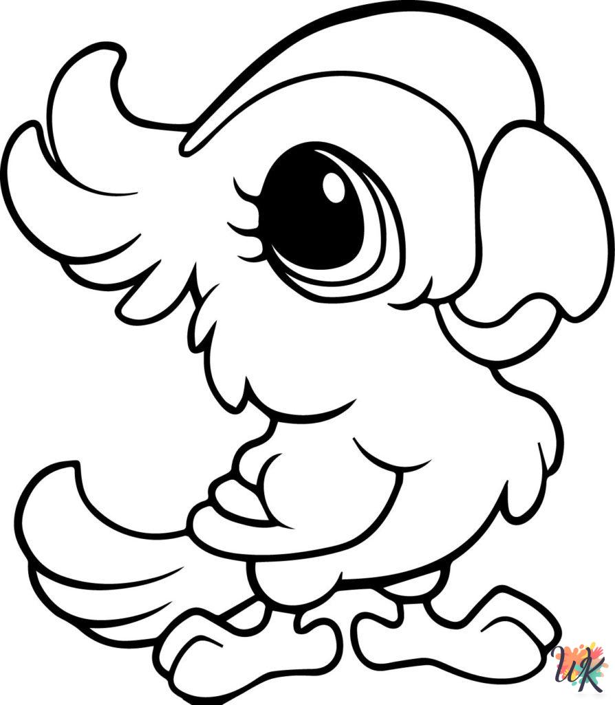 free adult Parrot coloring pages