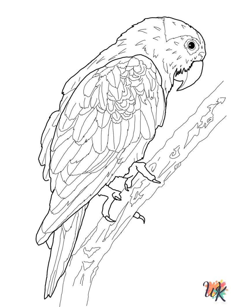 Parrot coloring pages to print