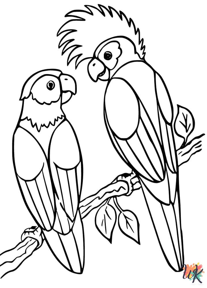 coloring pages for Parrot 1