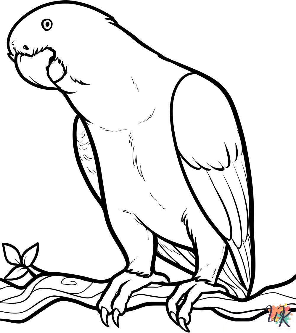 free Parrot coloring pages for adults