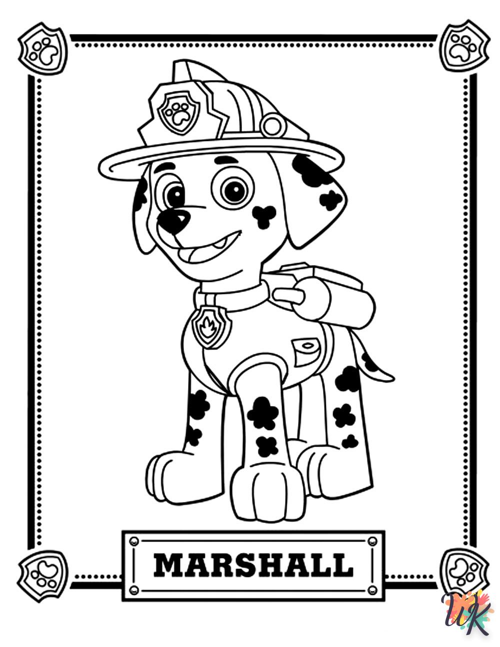 printable Paw Patrol coloring pages for adults