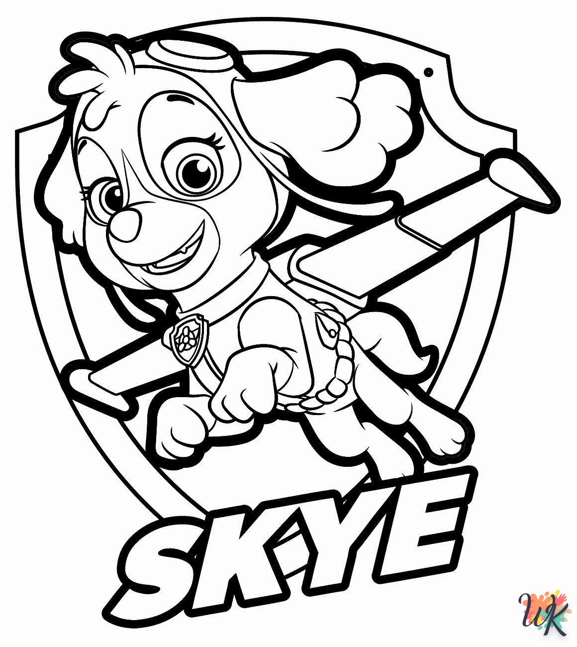 Paw Patrol ornaments coloring pages