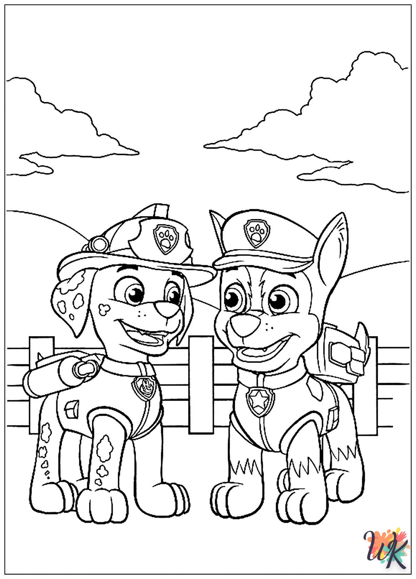 Paw Patrol coloring pages easy
