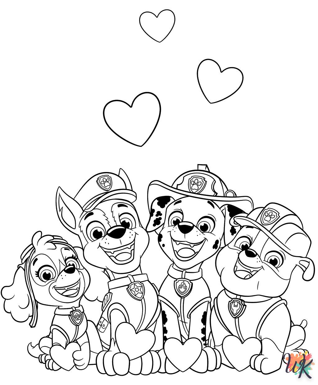 Paw Patrol cards coloring pages