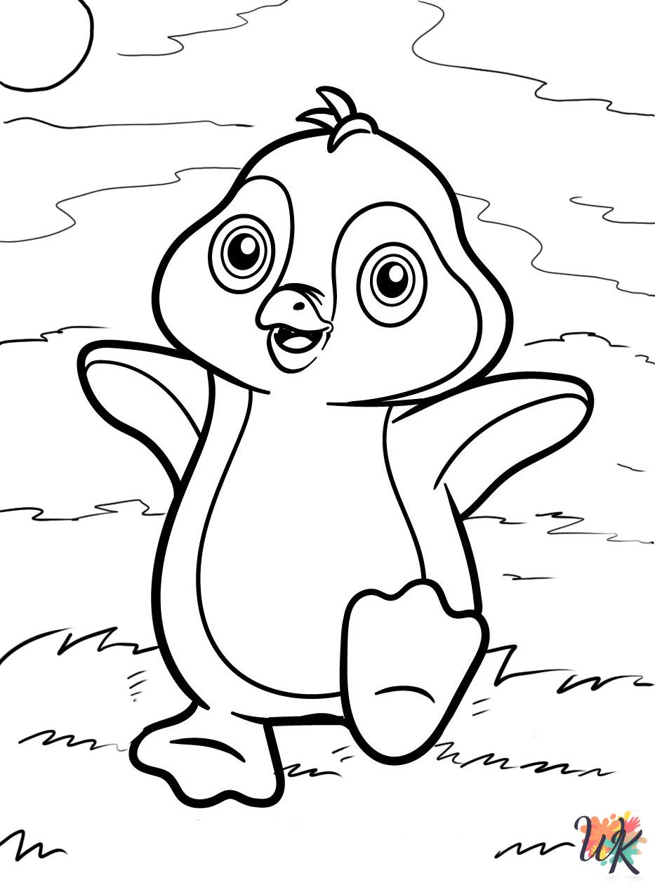 hard Penguin coloring pages