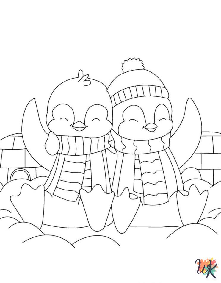 Penguin coloring pages free printable
