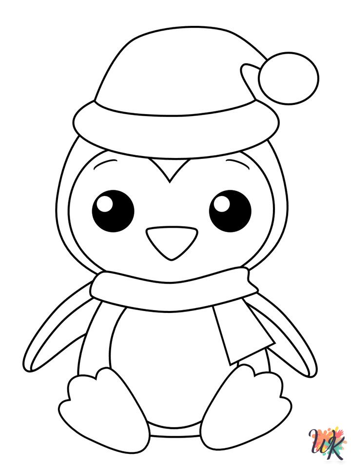 easy Penguin coloring pages