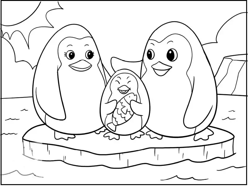 Penguin Coloring Pages For Kids - ColoringPagesWK.com