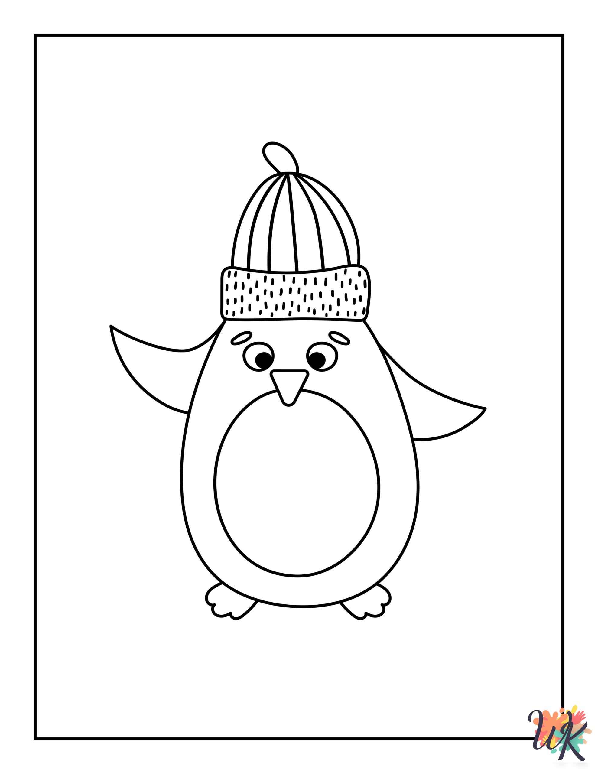 merry Penguin coloring pages