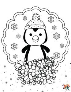 Penguin adult coloring pages