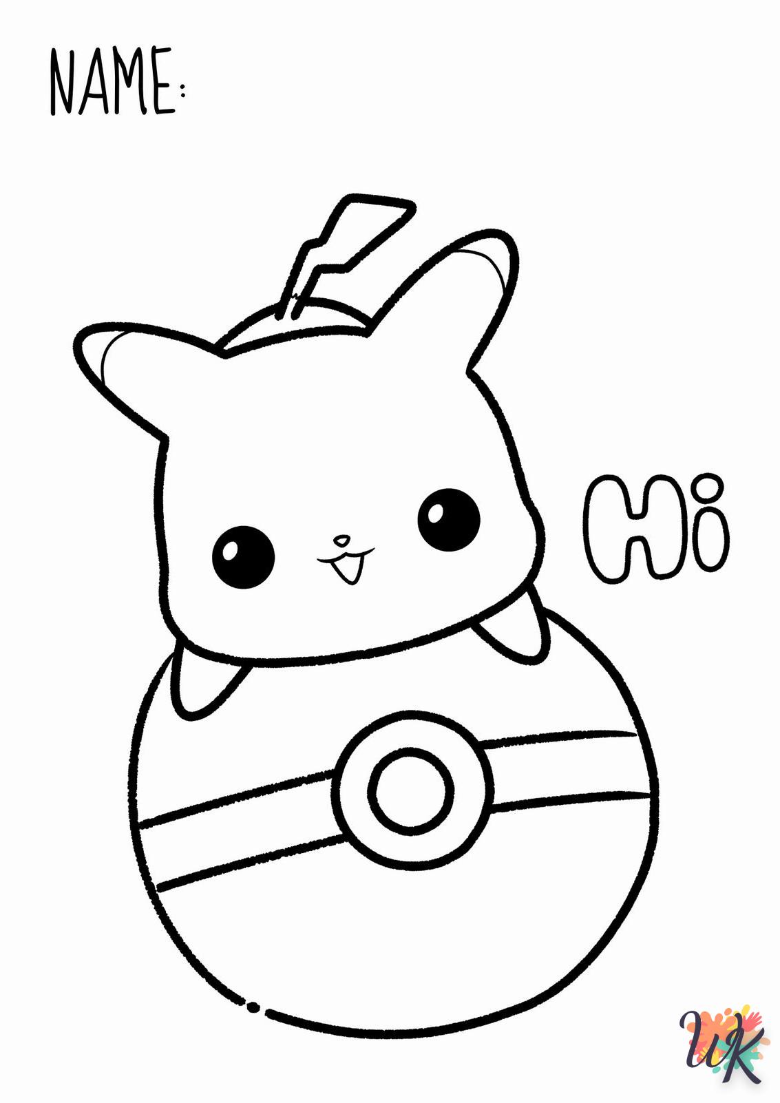 Pikachu adult coloring pages