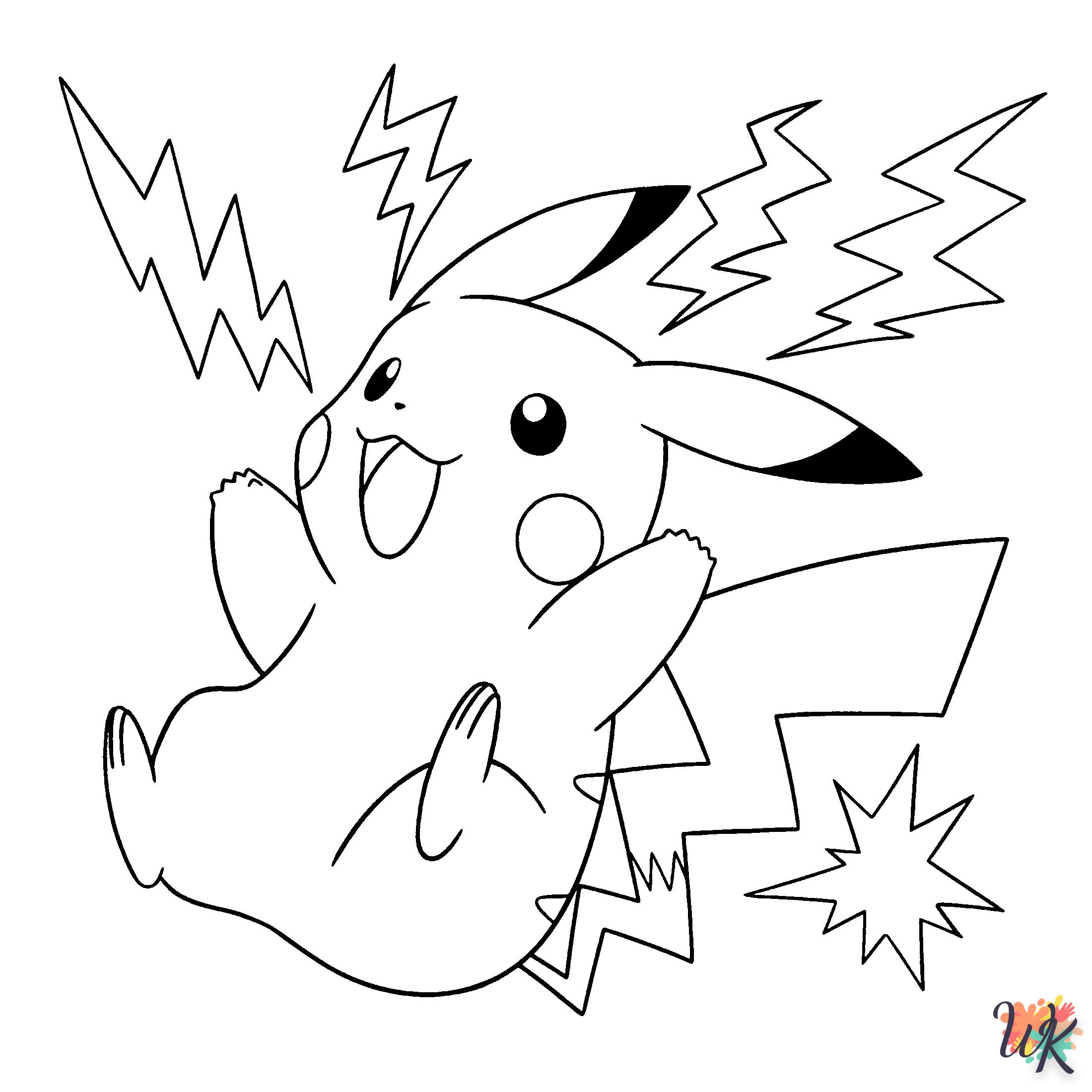 adult coloring pages Pikachu