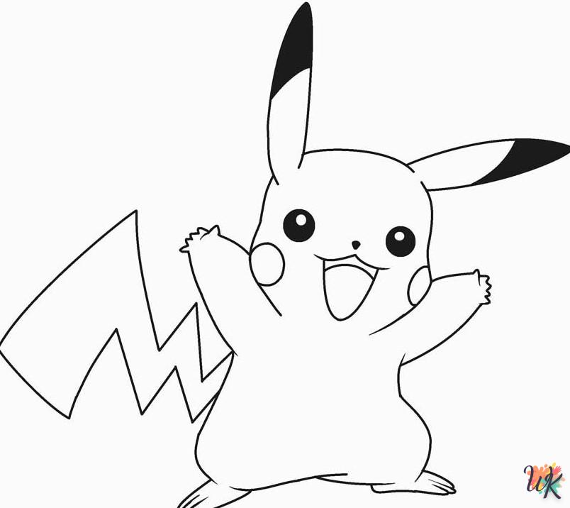 Pikachu adult coloring pages