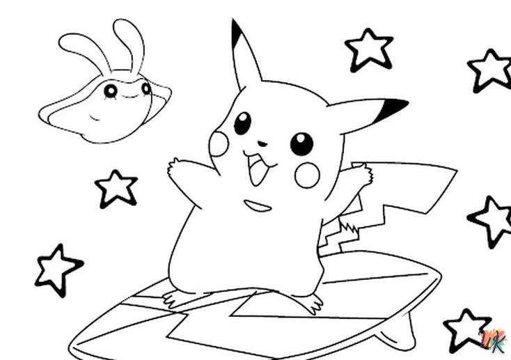 free Pikachu coloring pages for kids