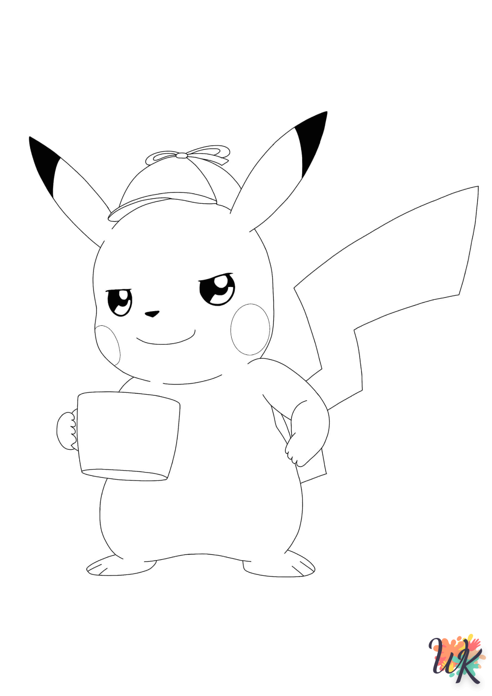 Pikachu coloring pages easy