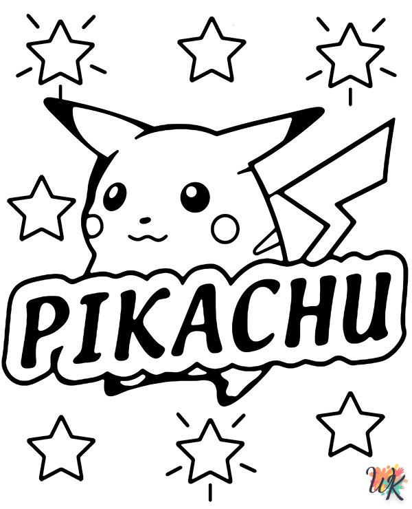free Pikachu coloring pages for kids