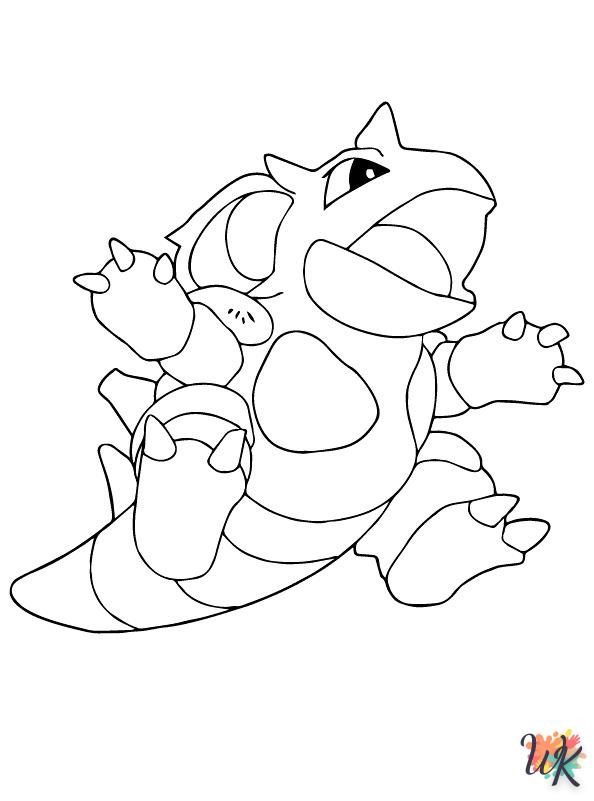 free printable All Pokemon coloring pages for adults 2
