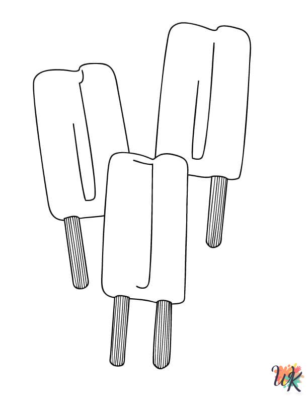 Popsicle coloring pages for adults easy
