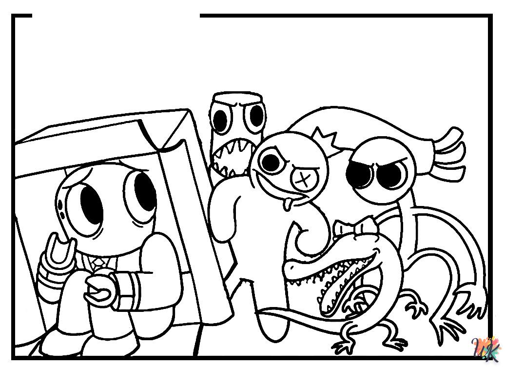 coloring pages Rainbow Friends
