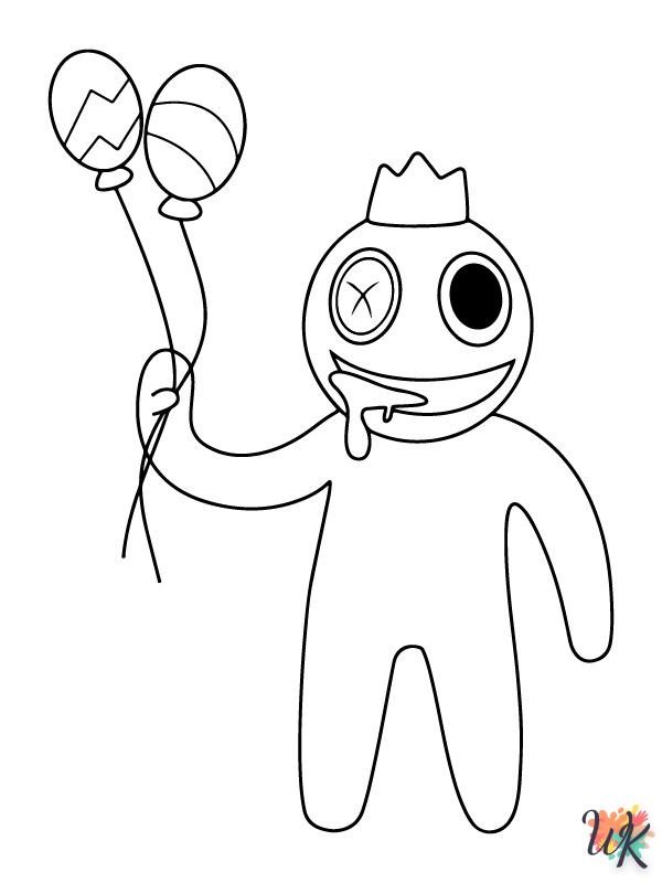 hard Rainbow Friends coloring pages