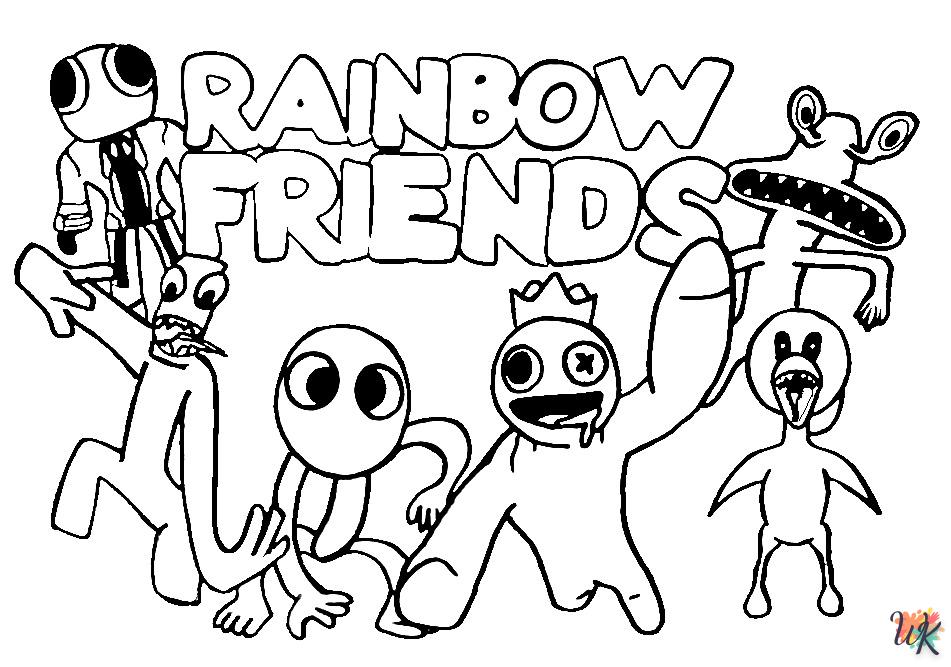 adult Rainbow Friends coloring pages